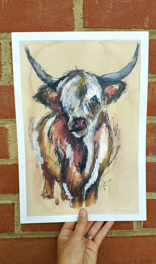 Wooly Cow, Print